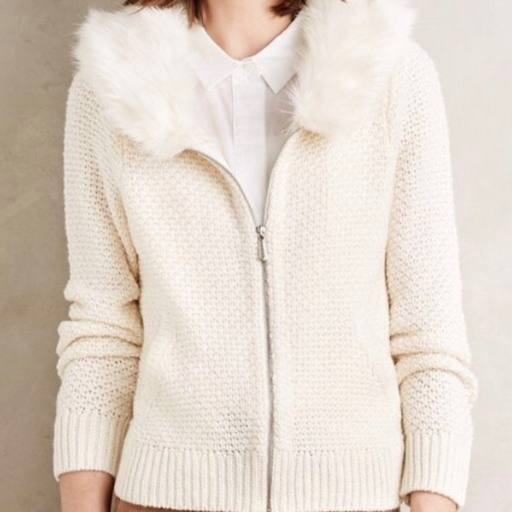 Anthropologie sleeping on snow  cardigan size s
